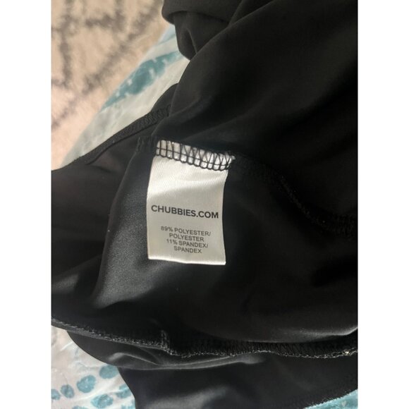 Chubbies Mens Black Gray Quarter-Zip Pullover Yellow Accents Sz L - Picture 6 of 8